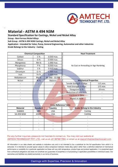 ASTM A 494 N3M